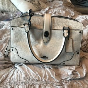 Coach Mercer Sachel 24 NWOT - white/matte black